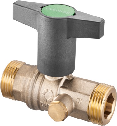 Oventrop Trinkwasserkugelhahn Optibal Tw Mit Außengewinde Und Entleerungsbohrung G 1/4 Mit Stopfen Verschlossen Dn 32, G 1 1/2, Messing, Bleifrei, 1078910