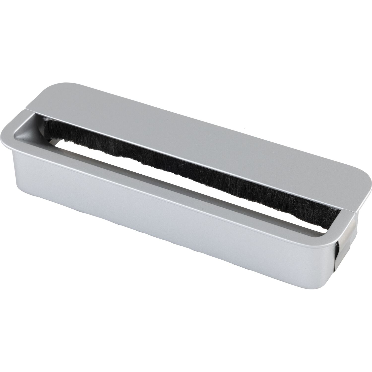 Pamar Kabeldurchgang, Kabelmanagement Kabeldurchführung Tischdurchführung, Staubschutzbürste, Zinkdruckguss Alufarbig, 152 X 52 Mm