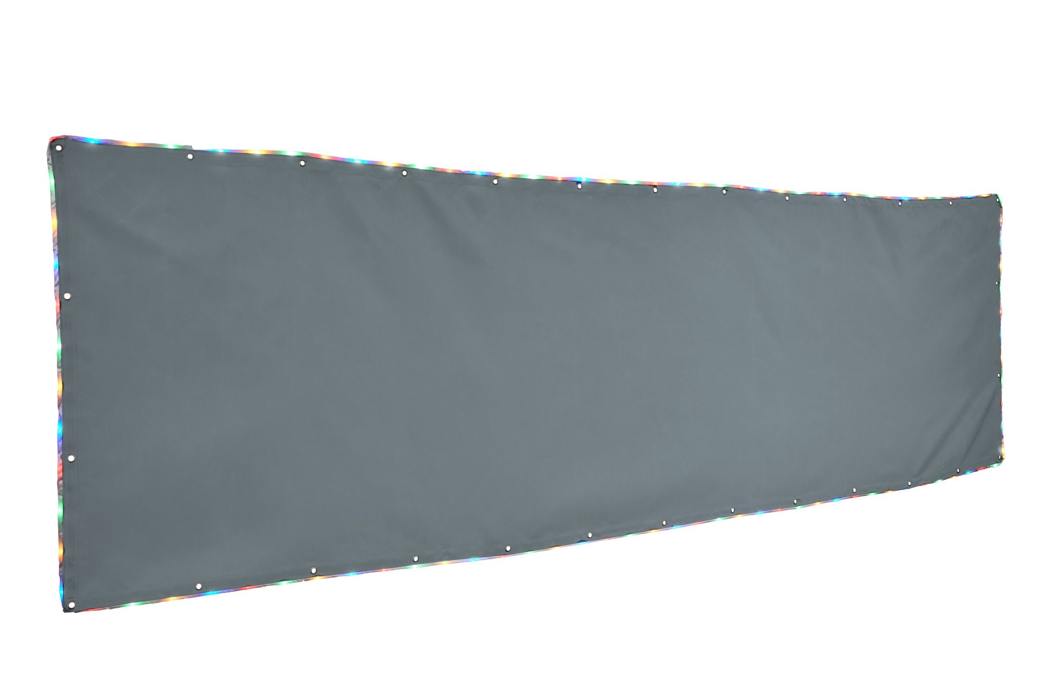 Balkonumrandung 75 X 300 Cm - Farbe Silbergrau Mit Lichtband Bunt