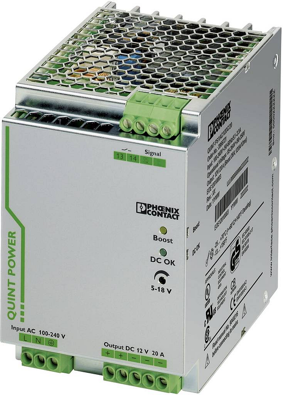 [neuwertig] B-ware Phoenix Contact Quint Ps/1 Ac/12 Dc/20 Hutschienen Netzteil (din Rail) 12 V/dc