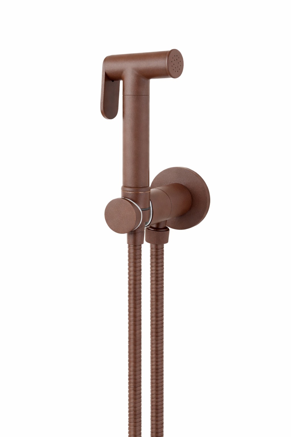 Wc-hygiene-set Mit Abschaltbarer Dusche Und Rostfarbener Hydrobürste Pollini Acqua Design Jessy Shop000109 Rost