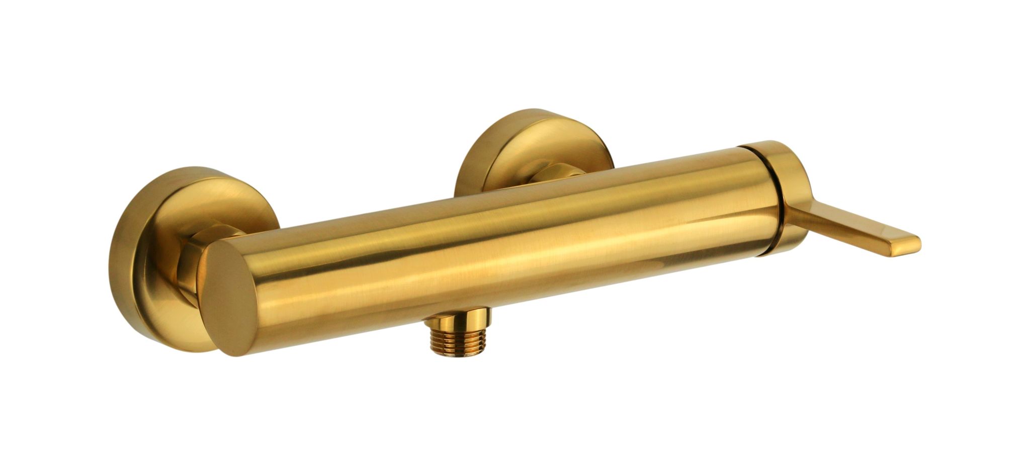 Außenliegender Einhebel-duschmischer, Rundes Modell, Farbe: Gebürstetes Gold Pollini Lumea Lt70004442w Gebürstetes Gold