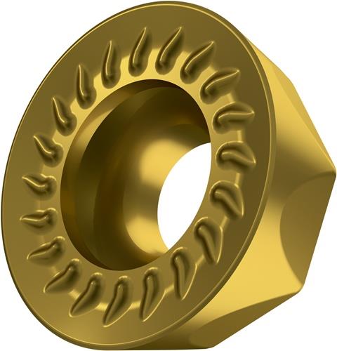 Fräswendeschneidplatte Iso Rcmt 10t3mosn-m:m8330 D.3,9mm Pvd Beschichtet Gold