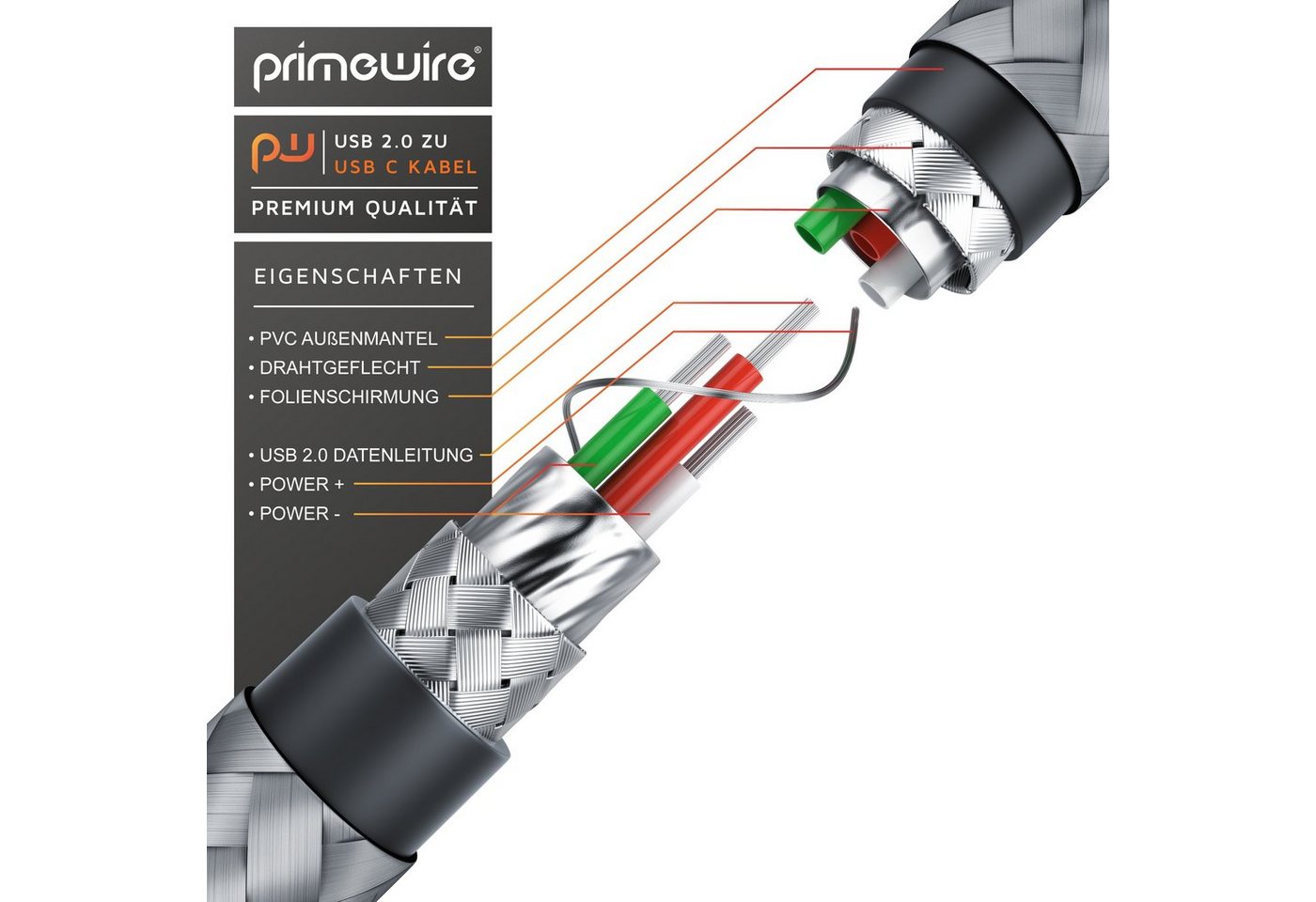 Primewire Usb-c 3.1 Zu Usb 3.0 Typ A Kabel, Ladekabel, Datenkabel, Adapterkabel Für Smartphone & Tablet - 1m Bild 4
