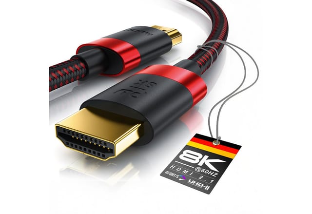 Primewire - 4m High Speed 8k Hdmi Kabel 2.1 Mit Ethernet Arc 3d 4k Ultra Hd 7680x4320 @ 120 Hz Ps4 360 Tv Oled Pc Laptop Beamer Monitor - Schwarz/rot