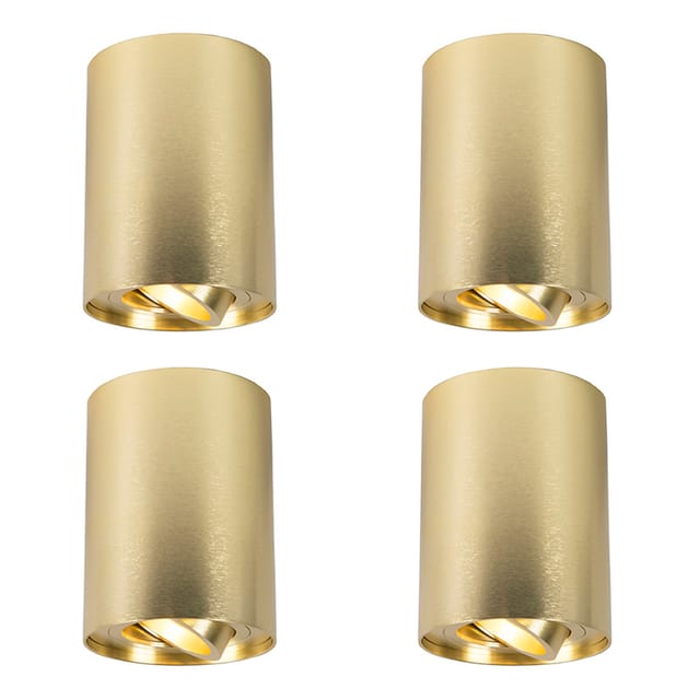 Qazqa 4er-set Spots Gold/messing Verstellbar - Rondoo Up