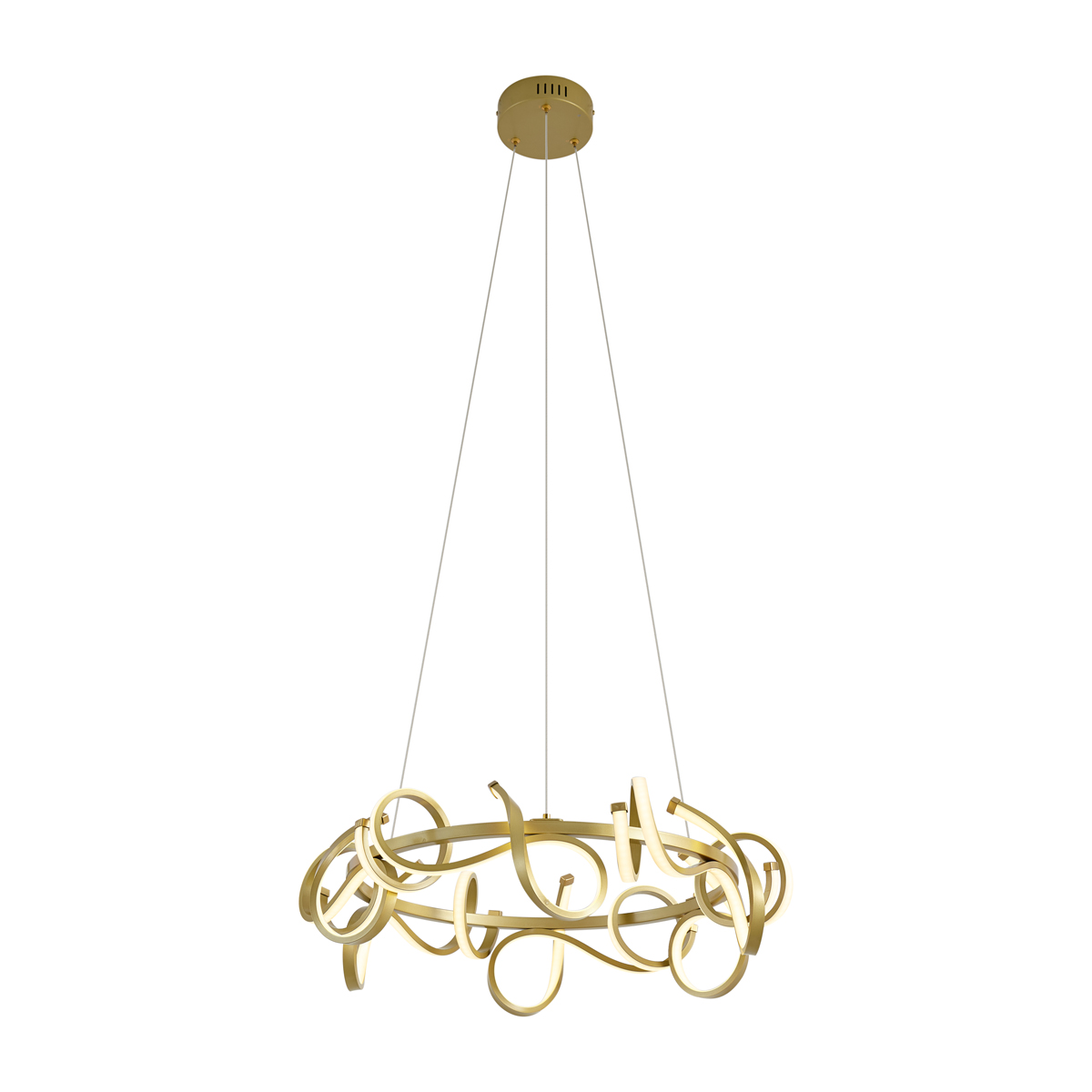 Qazqa Design-pendelleuchte Gold Rund 3-stufen-dimmbar -