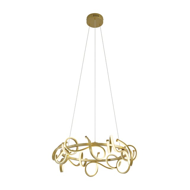 Qazqa Design-pendelleuchte Gold Rund 3-stufen-dimmbar -