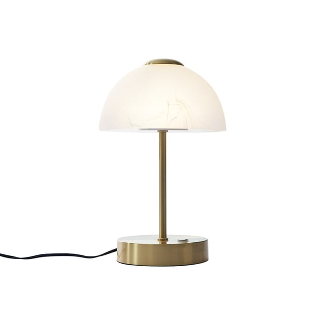 Qazqa Design-tischleuchte Gold Mit Opalglas Inkl. Led Dimmbar -
