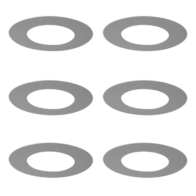 Qazqa 6er-set Abdeckringe Aus Edelstahl Für Einbaustrahler 7,5 -