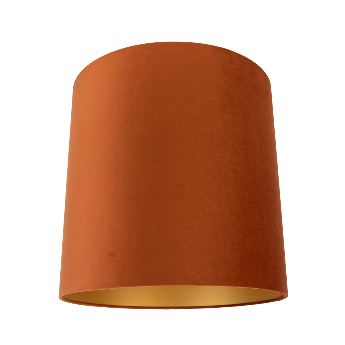 Qazqa Stofflampenschirm Orange Mit Goldener Innenseite 40/40/40
