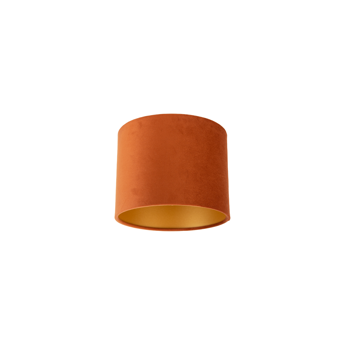 Qazqa Lampenschirm Aus Stoff Orange Mit Goldener Innenseite