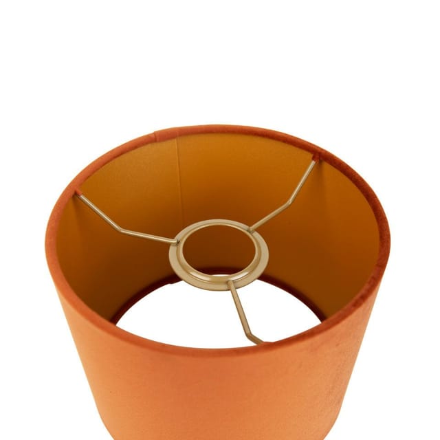 Qazqa Lampenschirm Aus Stoff Orange Mit Goldener Innenseite