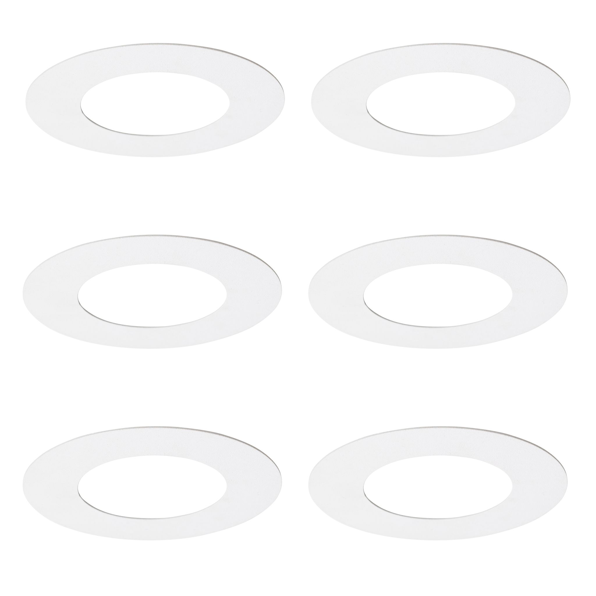 Qazqa 6er-set Weiße Distanzringe Für Einbaustrahler 7,5 - 13 Cm -