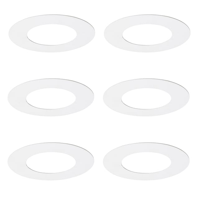 Qazqa 6er-set Weiße Distanzringe Für Einbaustrahler 7,5 - 13 Cm -