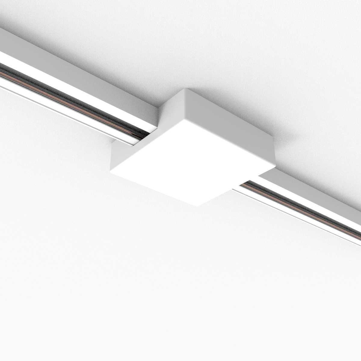 Qazqa Deckenplatte Schienensystem Weiß Quadratisch 1-phasig -