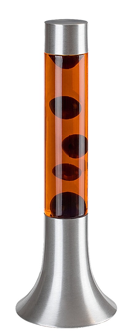 Dekorative Lavalampe Mit Orangefarbenem Und Silbernem Sockel Für Kinderzimmer, Led 25w, Poppilol Rabalux