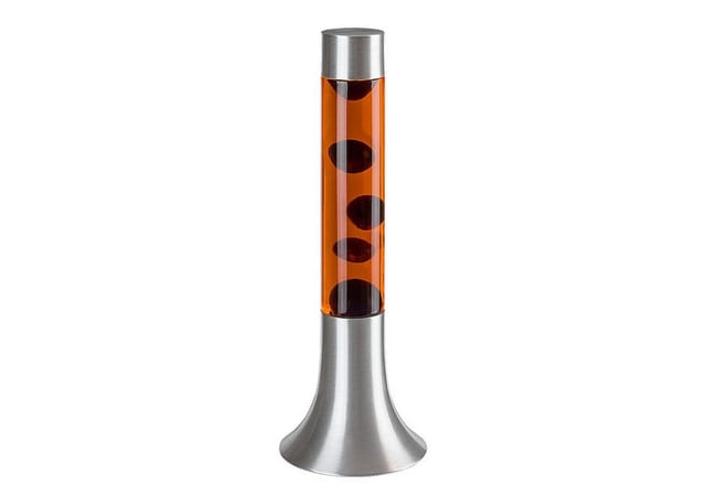 Dekorative Lavalampe Mit Orangefarbenem Und Silbernem Sockel Für Kinderzimmer, Led 25w, Poppilol Rabalux