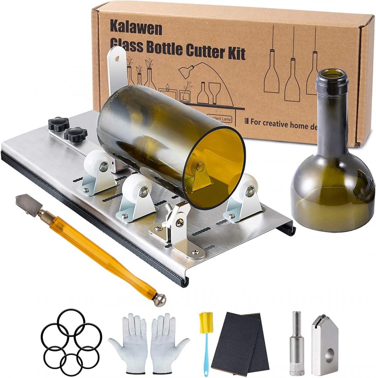 Verstellbares Glasflaschen-schneideset – Diy-werkzeug & Schneidemaschinen-set Aus Edelstahl Für Wein-, Bier-, Spirituosen-, Whiskey-, Champagner- Und Runde Limonadenflaschen