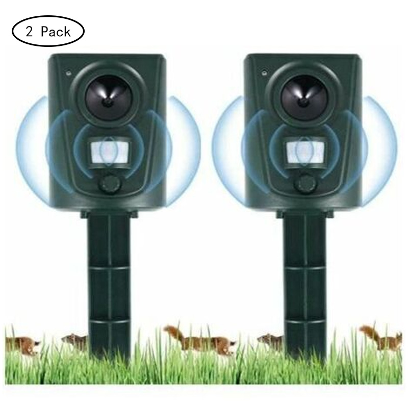 4er-set Ultraschall-katzenschreck Für Den Garten — Katzenvertreiber Mit Erdspieß Zur Abwehr Von Hunden, Katzen Und Vögeln — Für Gärten, Felder Und Baumschulen — Wasserfest