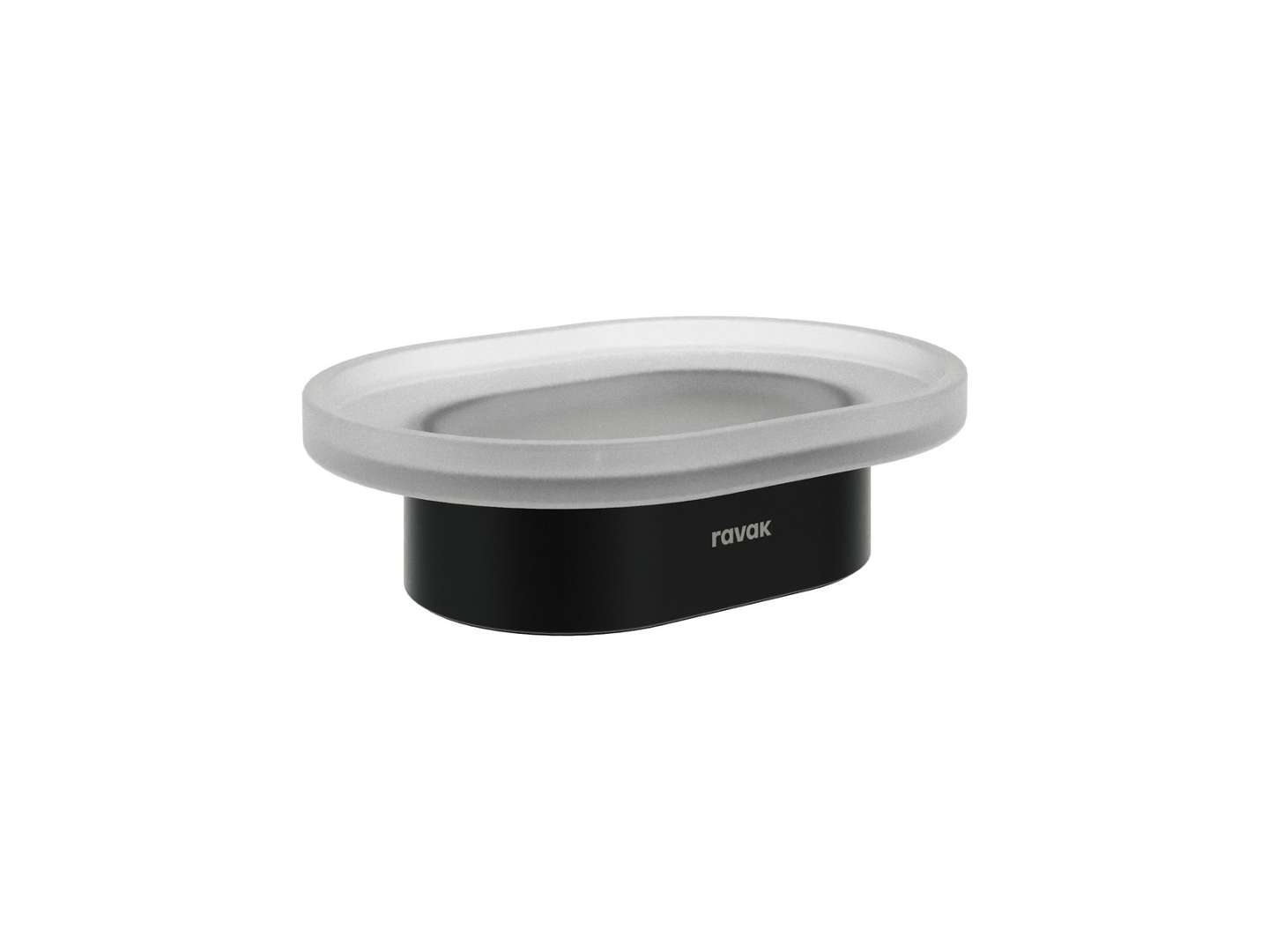 Ravak Chrome - Seifenschale Zum Aufstellen, Glas/schwarz Mattiert X07p1376