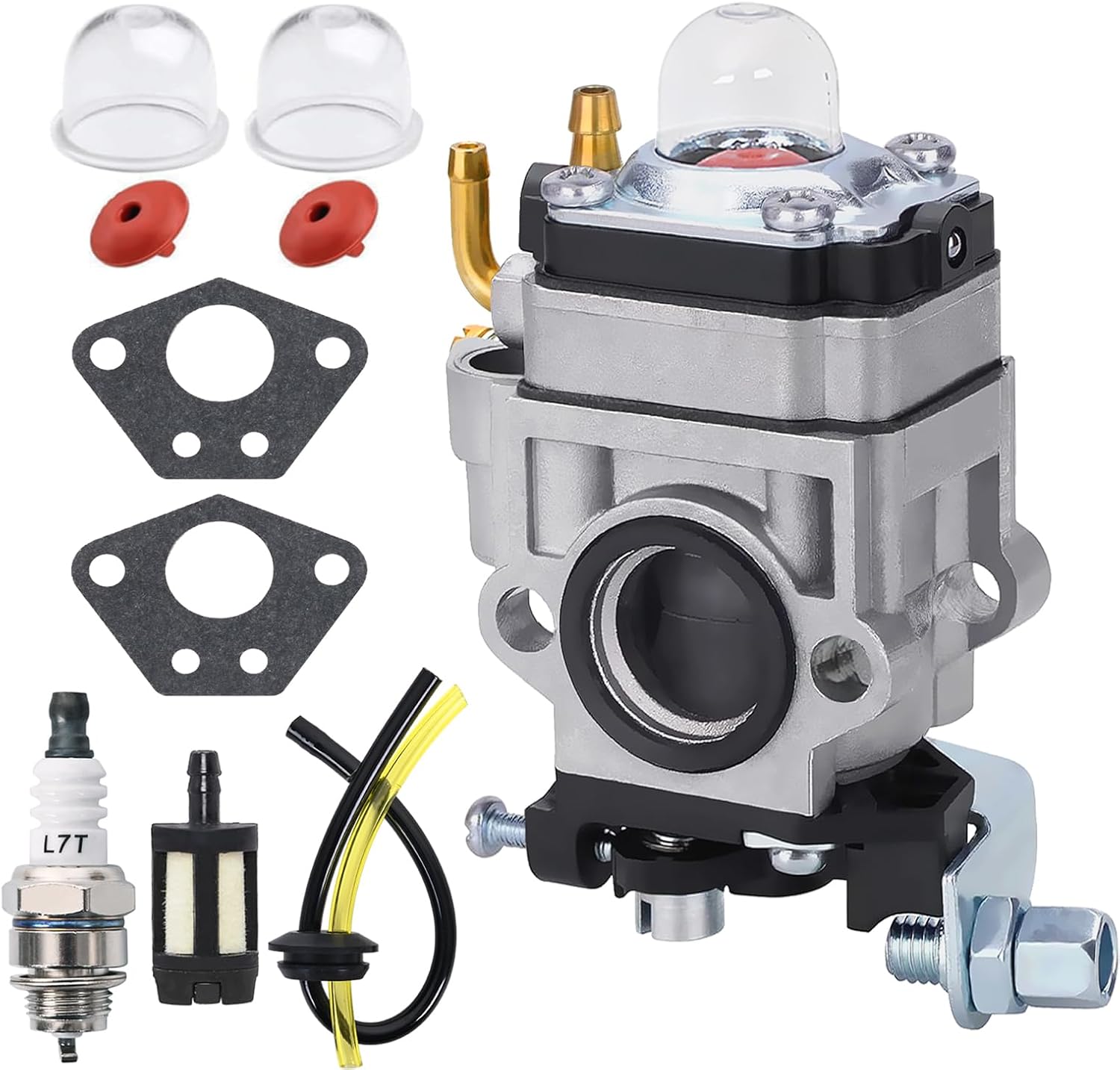 Vergaser Für 52ccm, 49ccm Und 43ccm Freischneider, Freischneider-motor-vergaser-set Für Bu-ko 52ccm Mit Dichtung, Zündkerze Und Kraftstofffilter