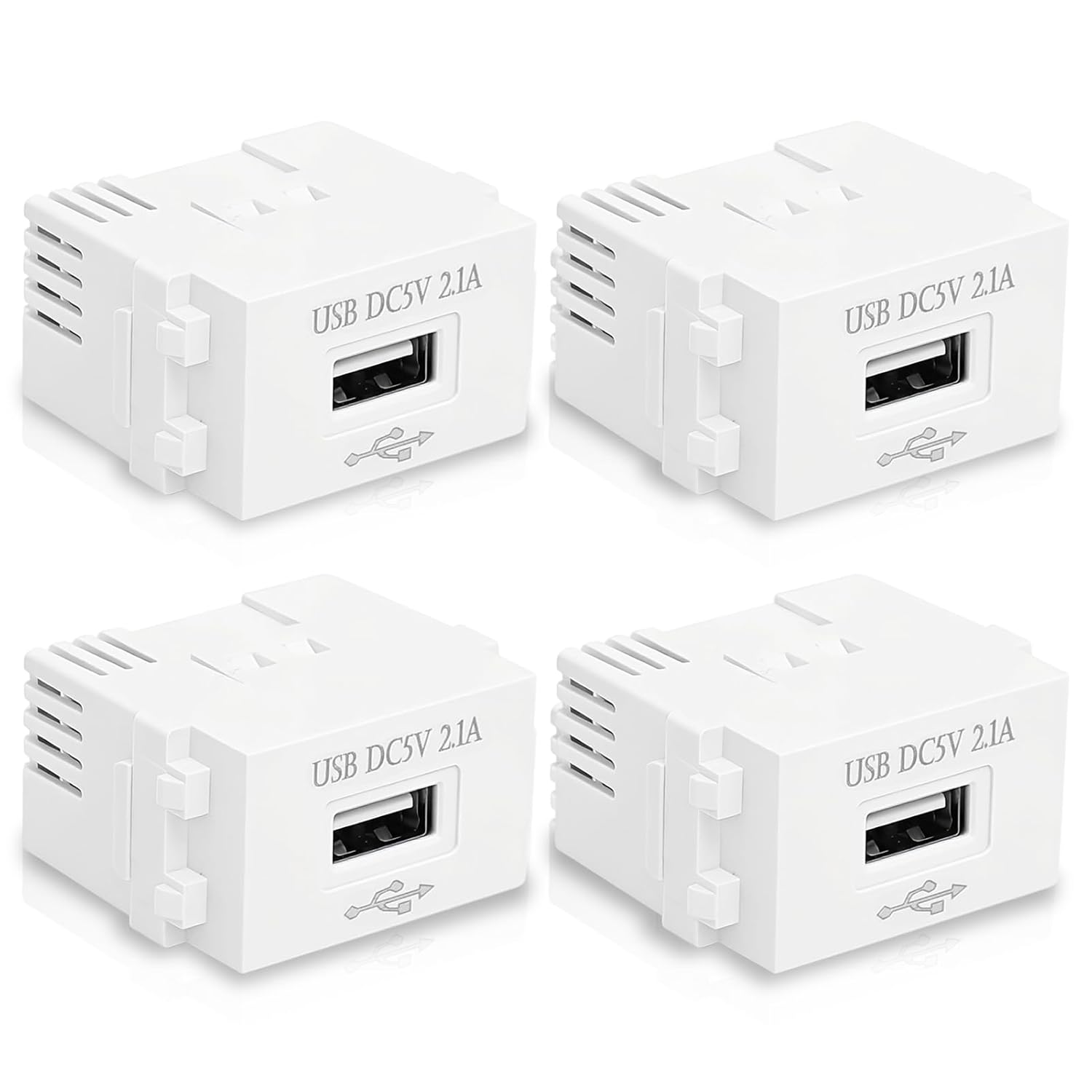 Set Mit 4 Usb-leistungsmodulen 220 V Auf 5 V 2,1 A, Ac/dc-transformator-usb-lademodul, Usb-netzteil Für Smartphones, Tablets Und Usb-geräte, Usb-lademodul Für Diy-projekte
