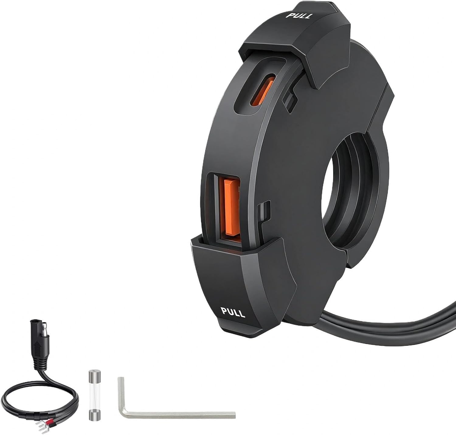 48-w-usb-motorradladegerät, 2 Anschlüsse (qc3.0 18 W + Pd3.0 30 W), Ip65, 12–24 V Usb-c-stecker – Schnellladen Für Reisen & Abenteuer/alltag/outdoor – Kompatibel Mit Smartphone/gps/kamera