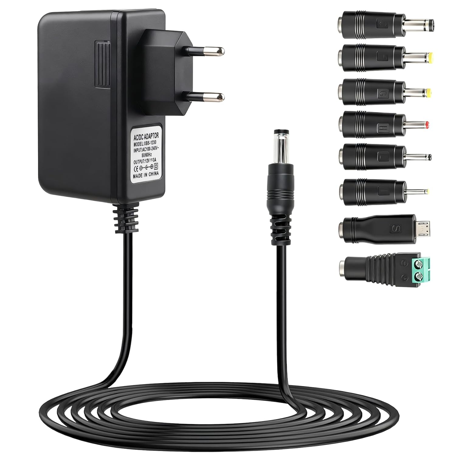 Universelles 12v 3a 36w Ac/dc-netzteil Mit 8 Dc-ausgängen Für Leds, Kameras, Router Und Lautsprecher 100–240v-netzteil Mit Überspannungs-, Kurzschluss- Und Überhitzungsschutz Max. 3000ma