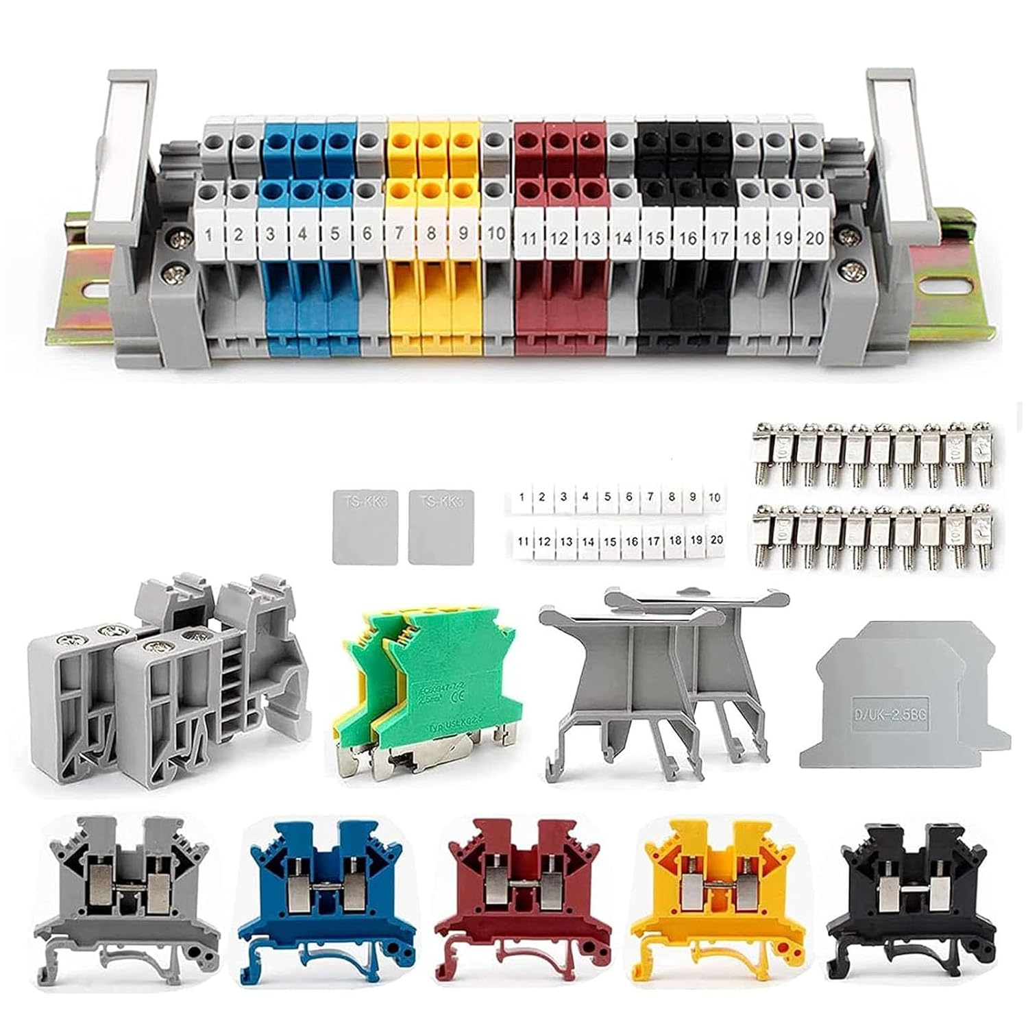 Din-schienen-stromanschlusskasten (2,5b, Uk), Din-schienen-anschlussklemmen, Din-schienen-anschlussklemmen Für Diy-automatisierungsprojekte, Produktionsautomatisierung
