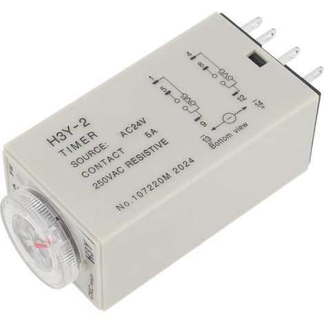 X H3y-2 Zeitverzögerungsrelais 10s 5a 8-polig Ac24v 0,5-10s Verzögerungsrelais Für Die Automatisierte Steuerung Industrieller Anwendungen