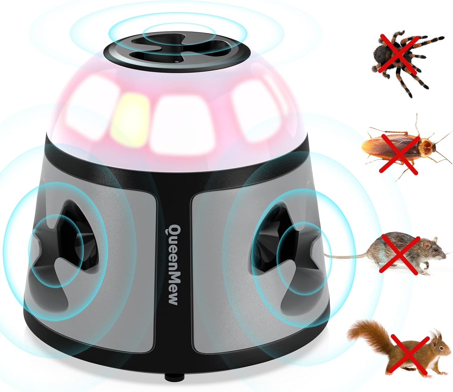 Ultraschall-mäuse Und Ratten 360 – Ultraschall-maus-led-licht, Plug-in, Mäuse- Und Nagetierabwehr, Innenschutz Und Schädlingsbekämpfung – Garten