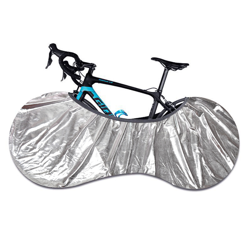 Staubdichte Fahrradabdeckung, Elastischer Kettenschutz Für Fahrradreifen/ Glänzendes Silber