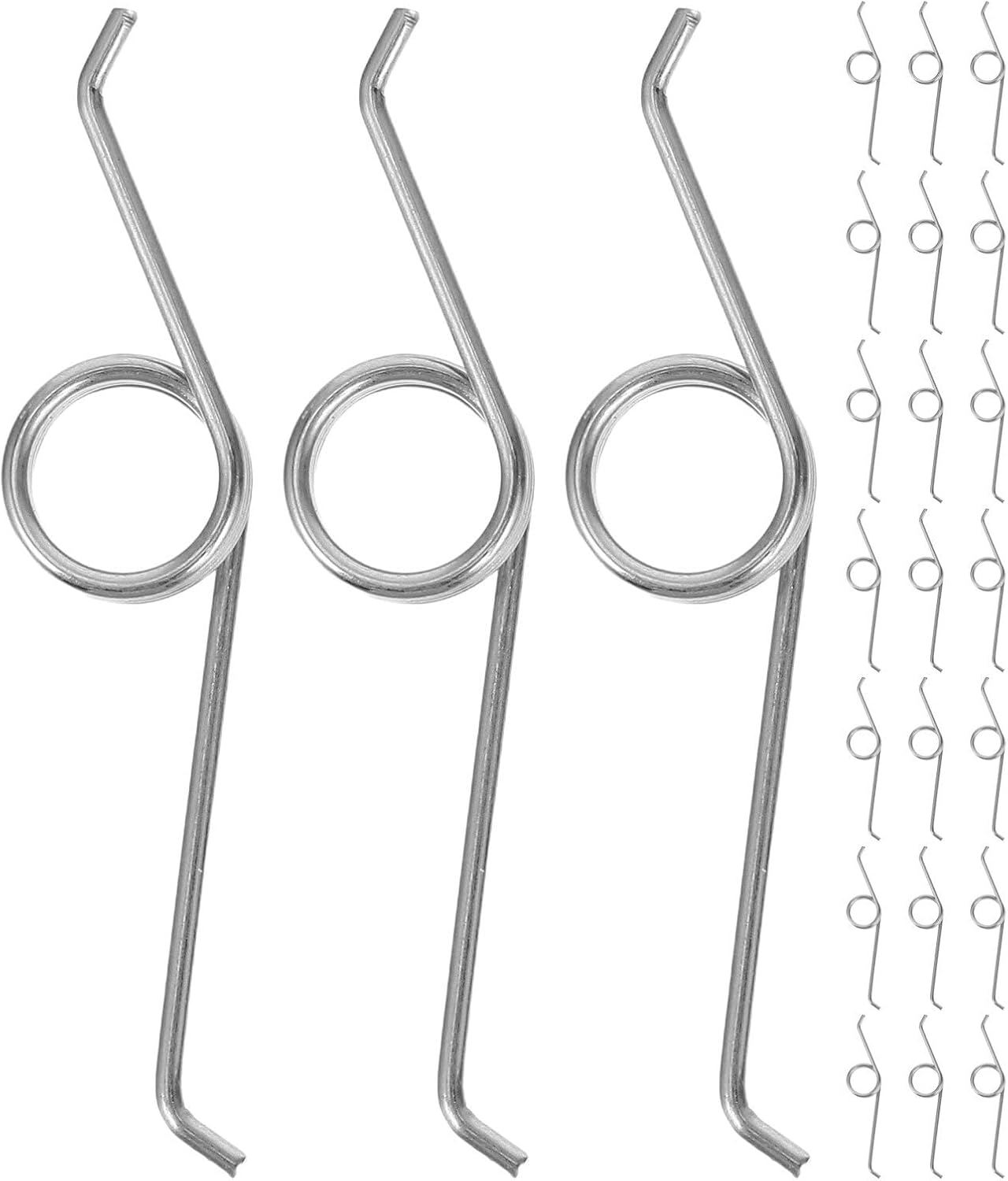 24 Ersatz-torsionsfedern Für Klappdeckel Von Mülltonnen, Kleine Silberne Metallfedern, Für Den Privaten Und Industriellen Gebrauch.