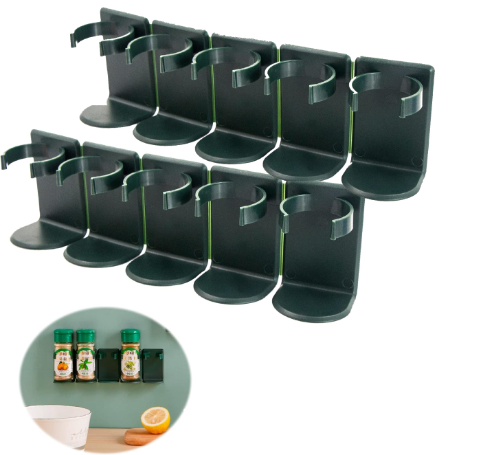 Küchenregalstützen Für Gewürzregale – Bohrfreie Gewürzschrank, Selbstklebende Gewürzgläser, Schrankeinlagen, Küchenorganisatoren, Wand, Wohnmobil-tür, Wohnmobil, 10 Stück, Abnehmbar