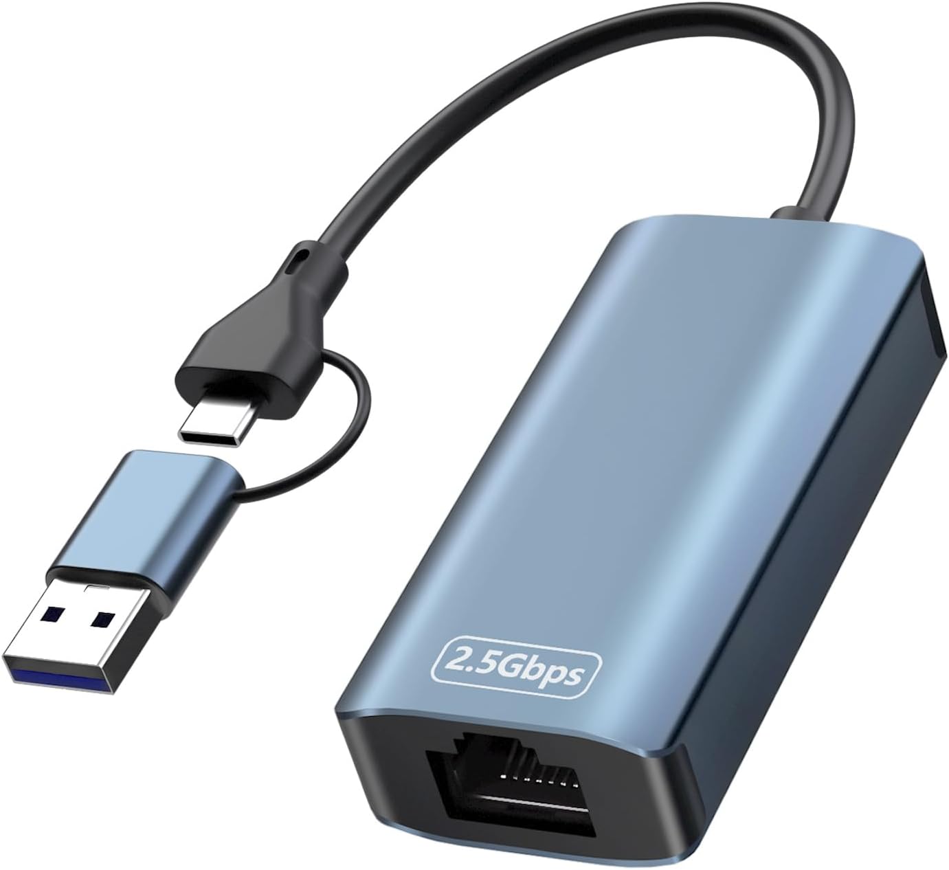 2,5-gbit/s-usb-zu-ethernet-adapter, 2,5-gbit/s-usb-c-ethernet-adapter (100/1000/2500 Mbit/s), Lan-adapter Für Macbook Pro, Ipad Pro, Iphone 16/15, Windows, Linux
