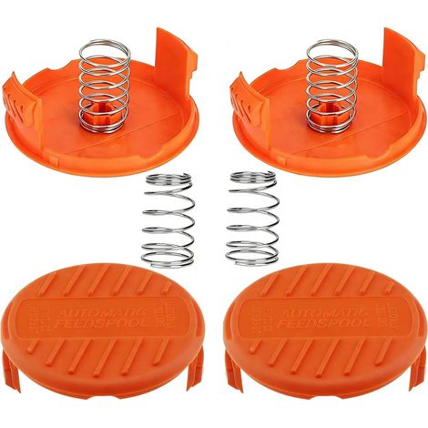 Spulenabdeckungen Für Freischneider, Kompatibel Mit Rc-100-p, Für Black Decker St5530, St1823, Stc1820, Gl280, Gl301, Gl425, Gl430, Gl545, Gl555, Glc13, Glc1825l, Glc3000 (4 Kappen + 4 Federn)