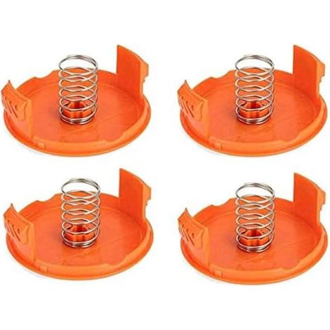 (4 Spulenabdeckungen + 4 Federn) Ersatzspulenabdeckung Kompatibel Mit Black & Decker Gh900, Lst201, Gh600, Nst2018 Und Cst2000 Freischneidern.