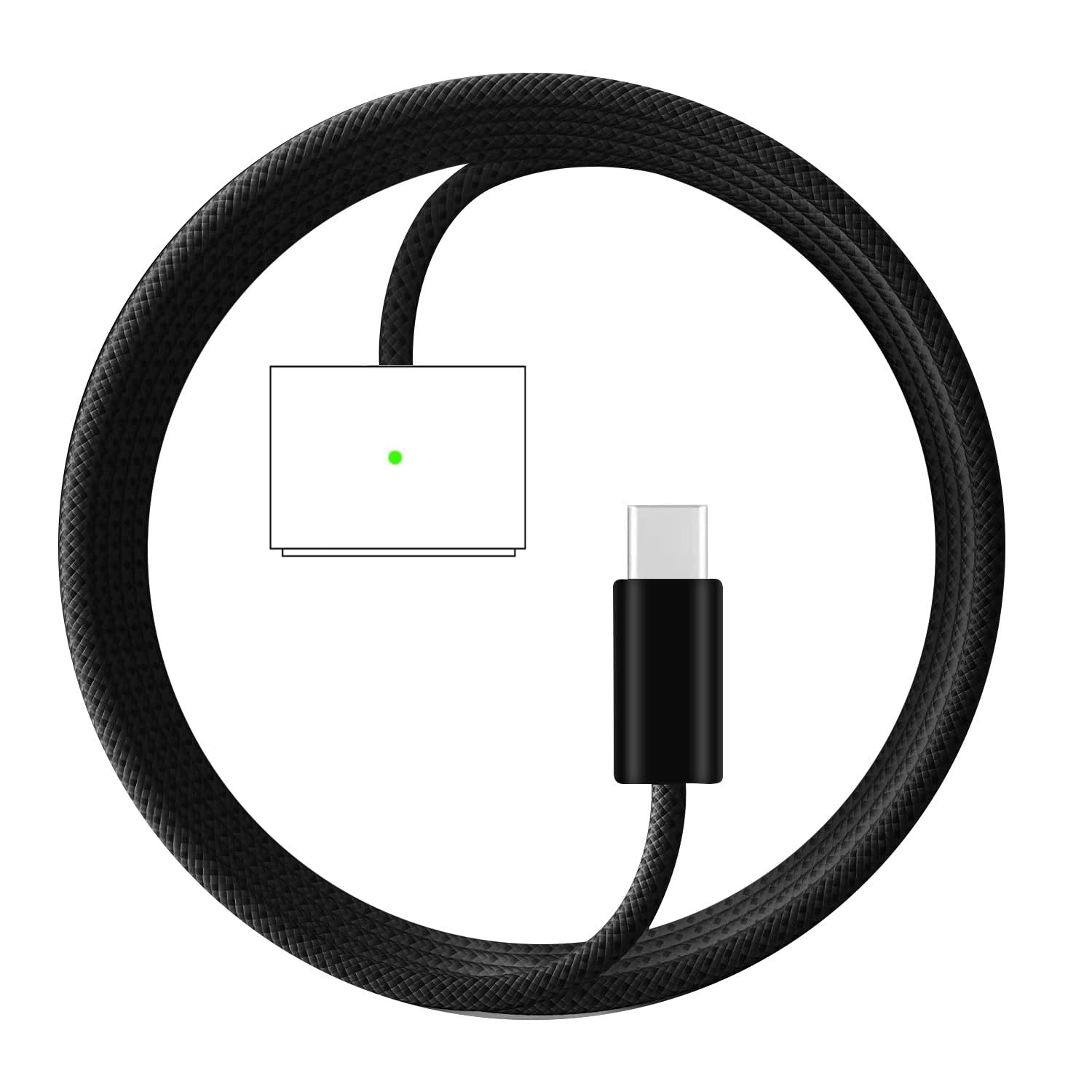 140-w-usb-c-auf-magnet-ladekabel Für Macbook Pro 14"/16" M4 & Macbook Air 13"/15" M4 (2024–2025) Magnetisches Ladekabel Für Macbook, Schnellladen Mit Bis Zu 140 W, 2 Meter