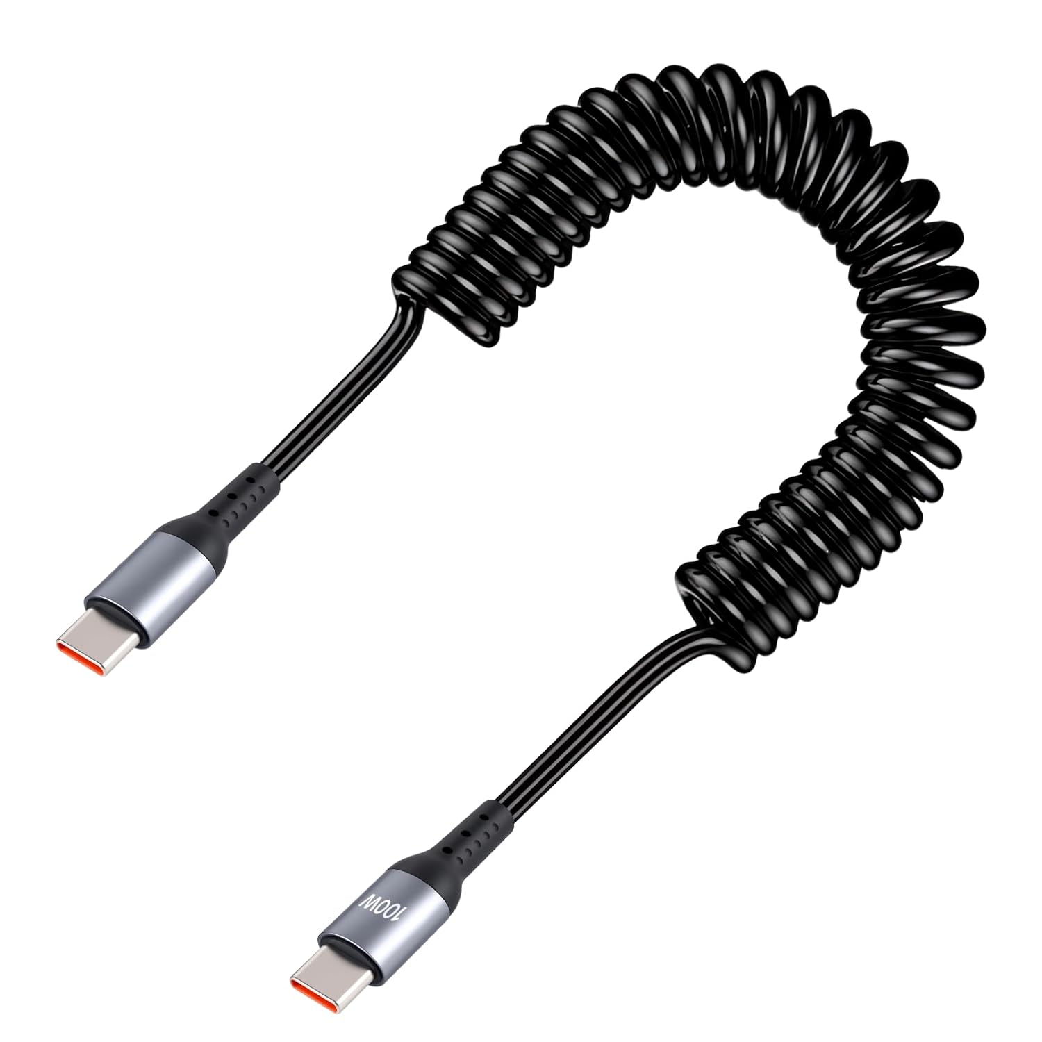 Kurzes Spiralkabel (0,4–1,8 M), 60 W, Usb-c-zu-usb-c-schnellladekabel, Datenkabel Für Iphone 16/15, Samsung S25/s24/s23, Xiaomi, Huawei – 1 Stück