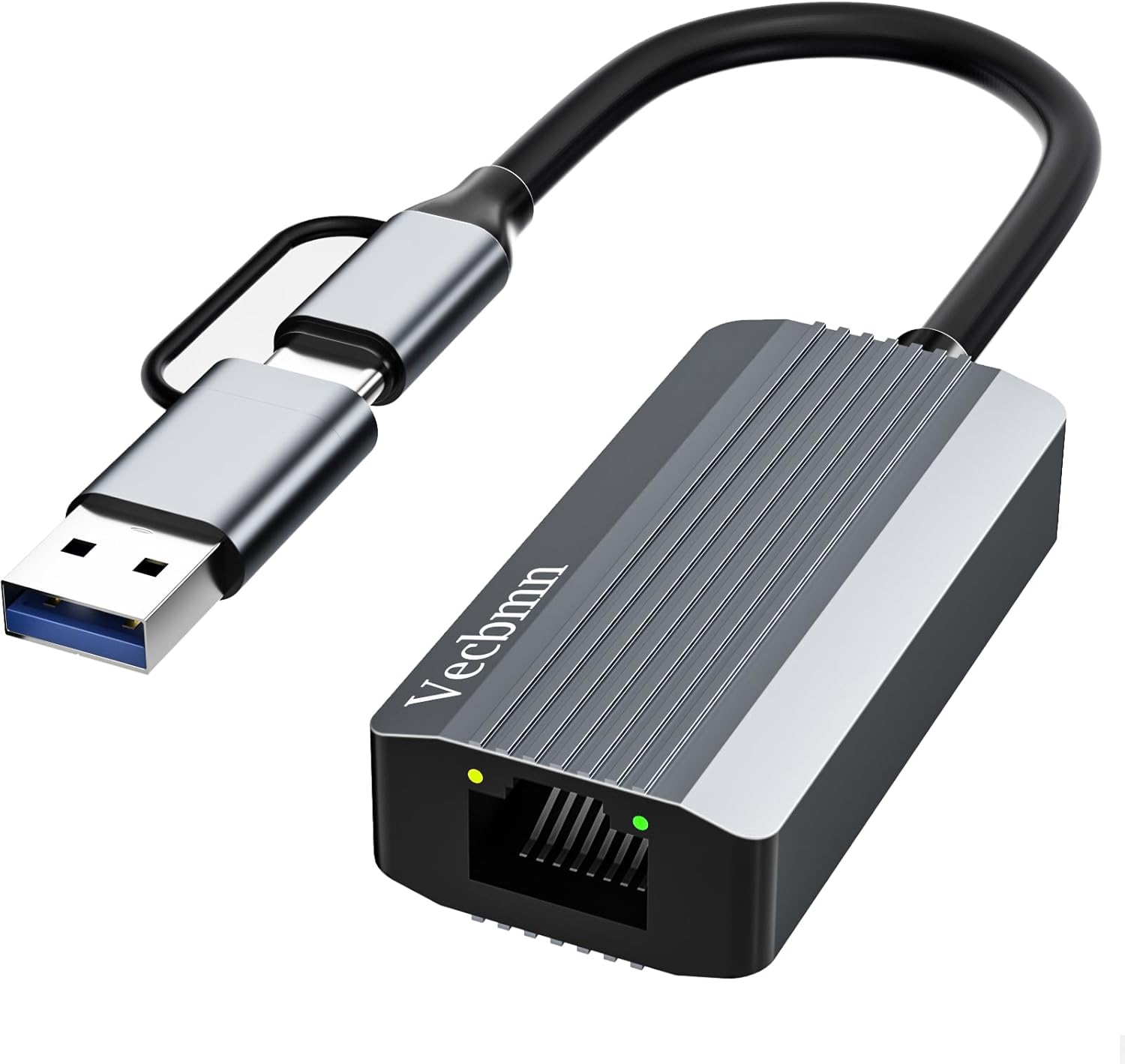 2,5-gbit/s-usb-c-ethernet-adapter Mit Usb 3.0, Usb-c Und Rj45-lan-anschluss Für Macbook Pro, Ipad Pro, Iphone 16/15, Windows Und Linux