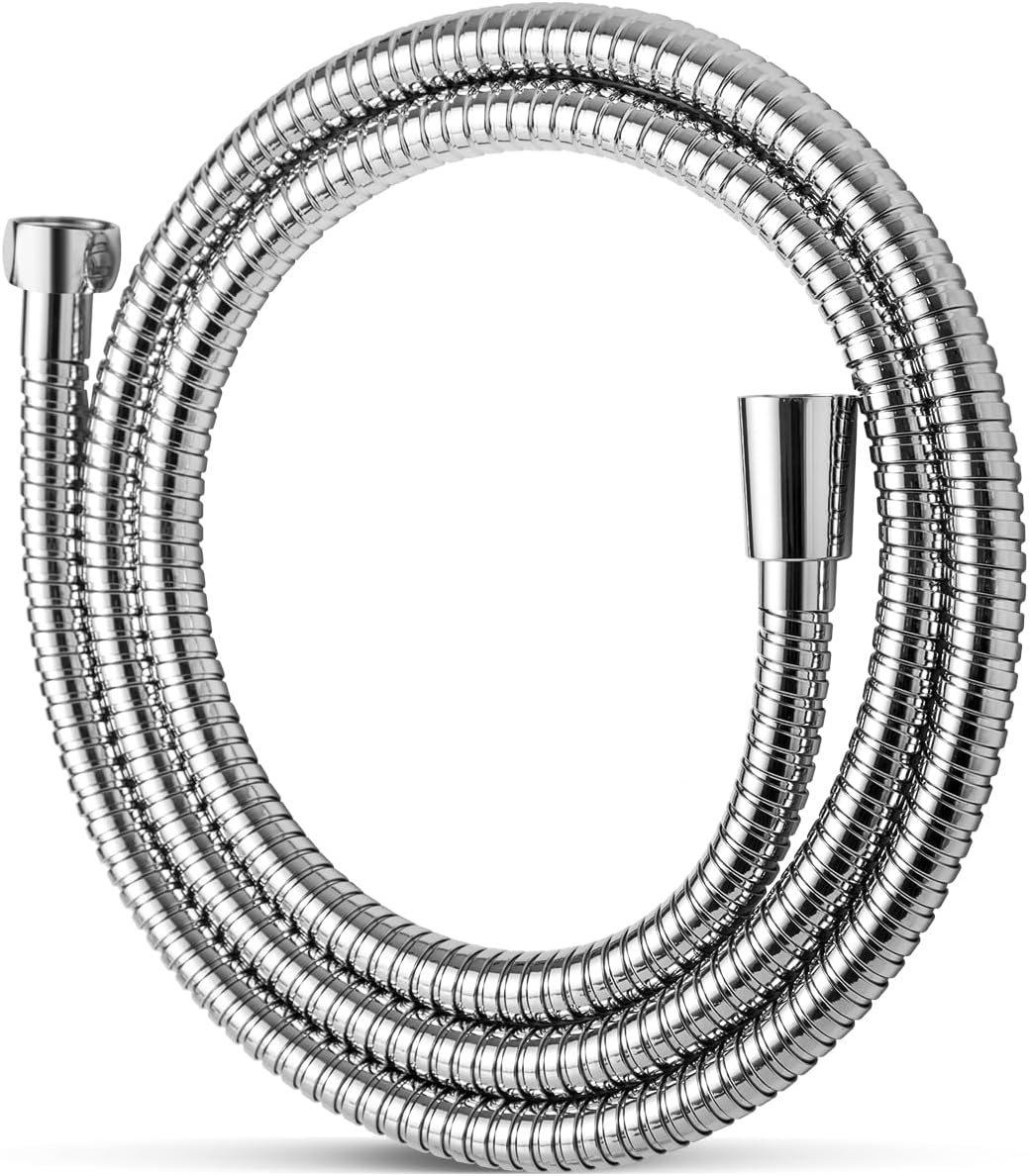 Edelstahl-duschschlauch Mit Verdrehschutz, 1,6 M–2 M, Dehnbarer Duschschlauch, Elastisch Dehnbar, Hochdruck-ersatzduschschlauch, Verchromt