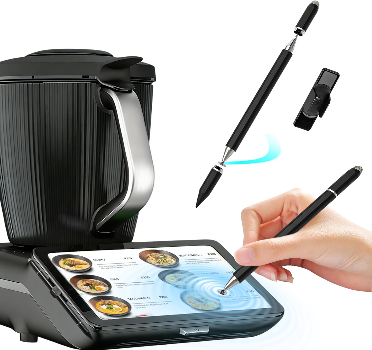 3-in-1 Magnet-touch-stift Für Thermomix Tm7/tm6/tm5, Tm7 Zubehör Mit Ständer Für Küchenmaschinensiebe, Glatte Und Kratzfeste Spitze