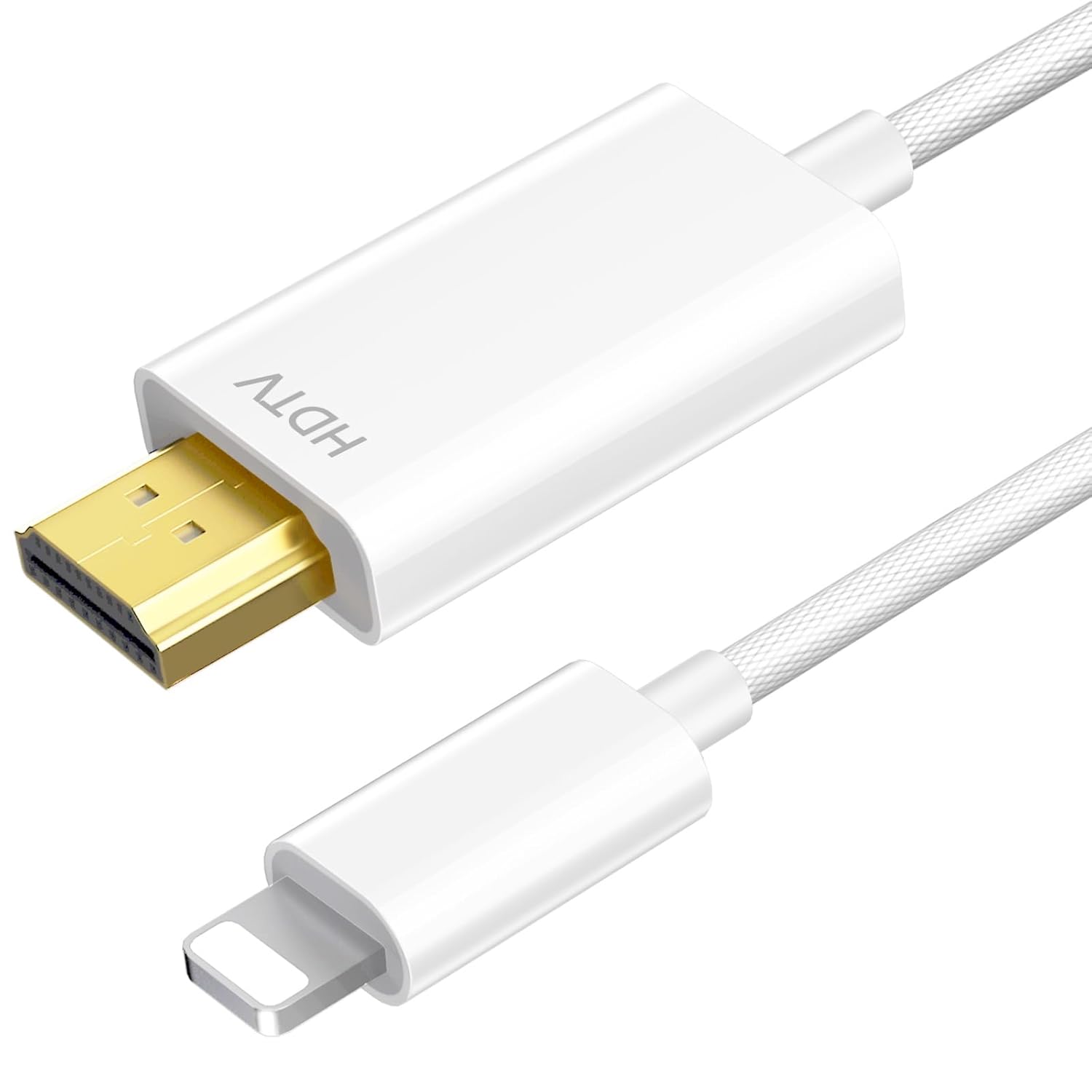 Iphone Hdtv-kabel Für Fernseher, 2 M Langes Iphone Hdtv-kabel, Hdmi-konverterkabel, Hdmi-kabel Für Iphone, Für Iphone 14/13/12/11, Youtube Tv-ausgang, Hd 1080p, Plug & Play