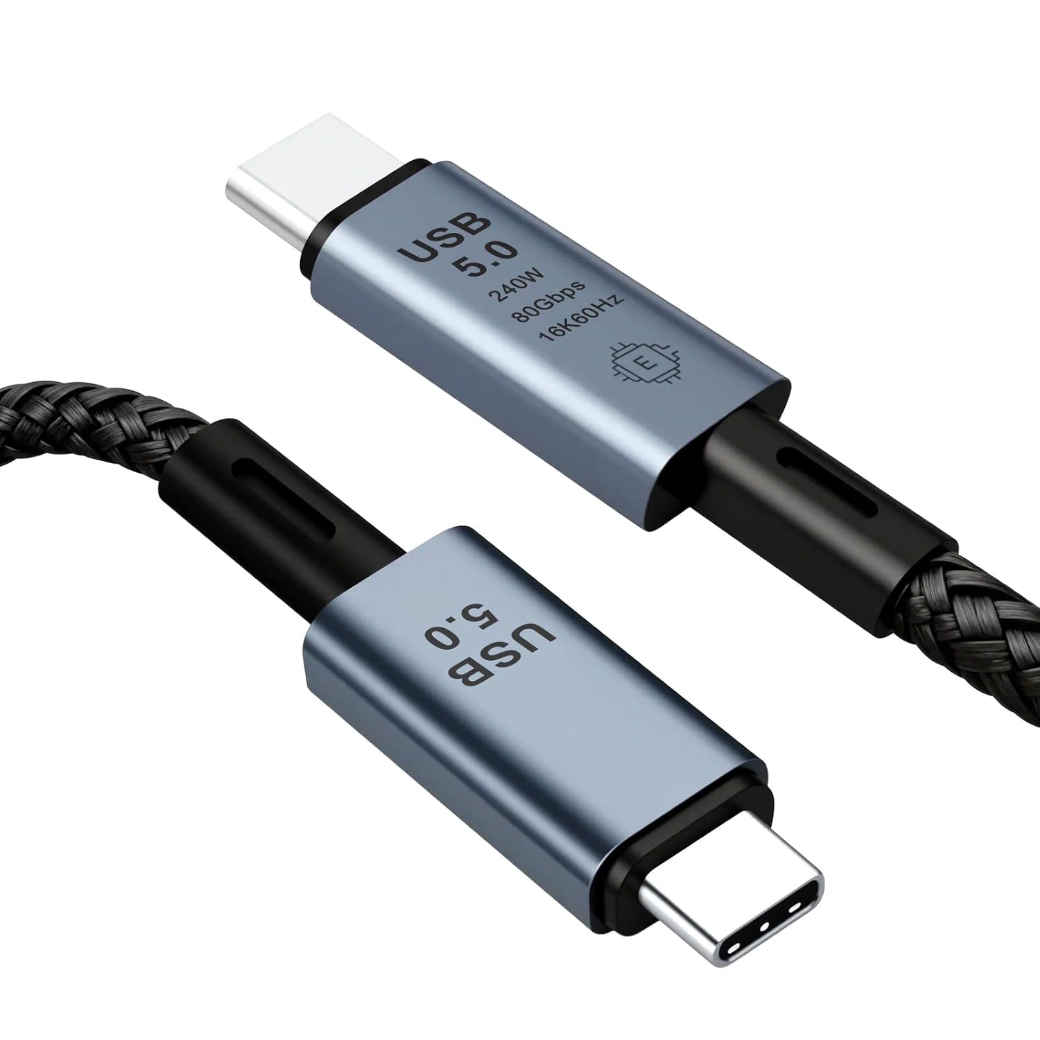 Thunderbolt-5-kabel (1 M), 80 Gbit/s – 240 W Pd-schnellladung, 16k/8k/4k-display, Kompatibel Mit Thunderbolt 4/3/5 Usb4 – Für Macbook, Laptop, Egpu, Ssd, Dockingstation