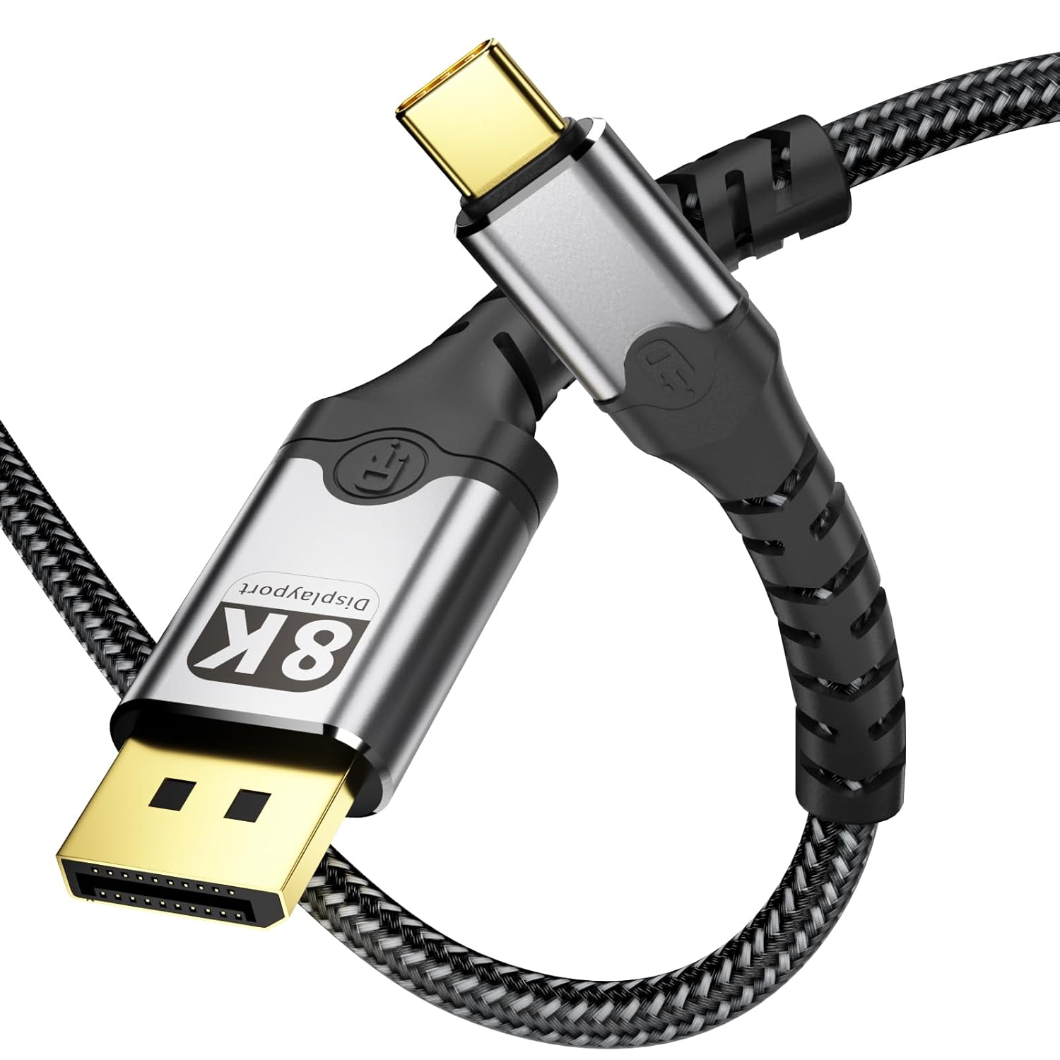 M Usb-c-auf-displayport-kabel, Unterstützt 8k@60hz Und 4k@240hz (thunderbolt 4-auf-displayport-kabel, Kompatibel Mit Iphone 16/15 Pro Max-serie, Macbook Pro, Galaxy S24, S23, Geflochten - 2 M)