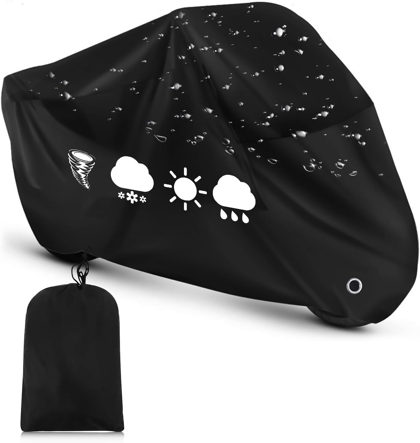 Motorradabdeckung, Vogelkotabweisend, Wasserabweisend, Staub-/schnee-/regenabweisend, Winddicht, Outdoor-schutzhülle Für Custom-scooter, 245 X 105 X 125 Cm