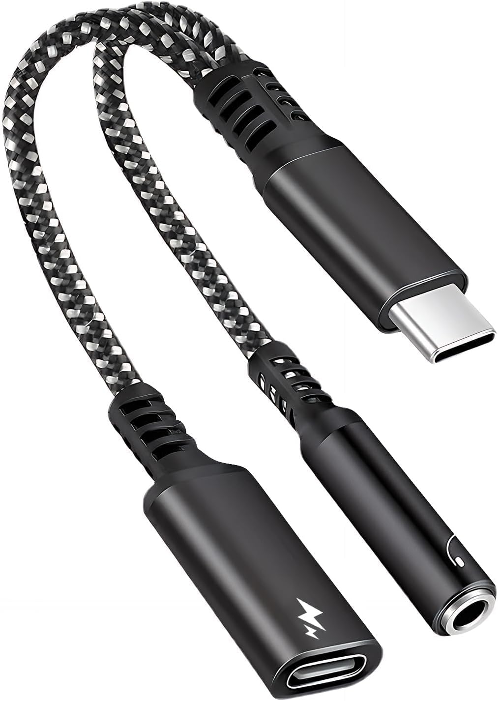 Usb-c-auf-3,5-mm-klinkenadapter, Unterstützt 60-w-pd-schnellladen Und Hifi-audio, 2-in-1-usb-c-auf-aux-adapter, Nylon-audiokabel Für Iphone 15, 16 Pro Max, Ipad, Samsung S24, S23, Huawei, Pixel