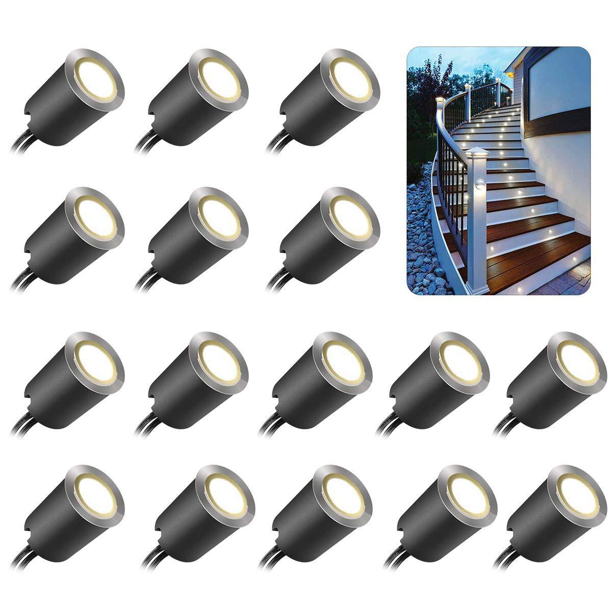 Led-einbau-terrassenbeleuchtung Mit Schwarzem Schutzgehäuse Φ32 Mm, Wasserdichtes Led-außenlandschaftslicht Ip67, Niederspannung 12 V