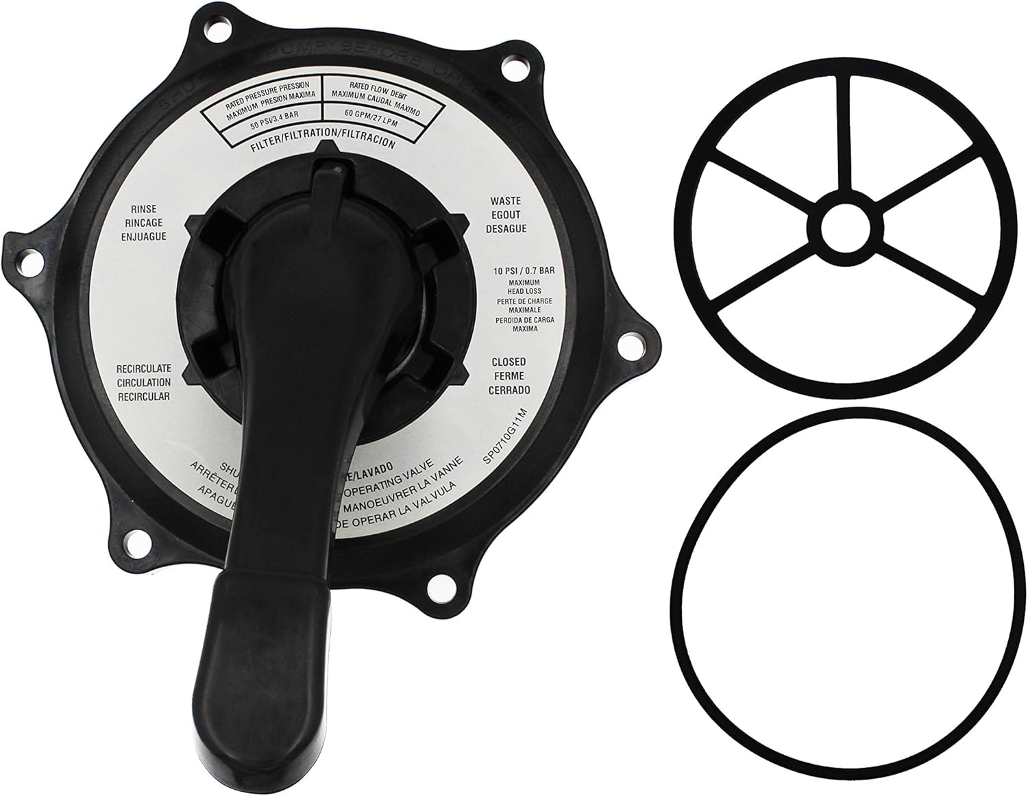Spx0710xba17 Ersatzdeckel Und Griff Für Hayward Spx0710x32, Sp0710x62, Mit Dichtung Und O-ring.